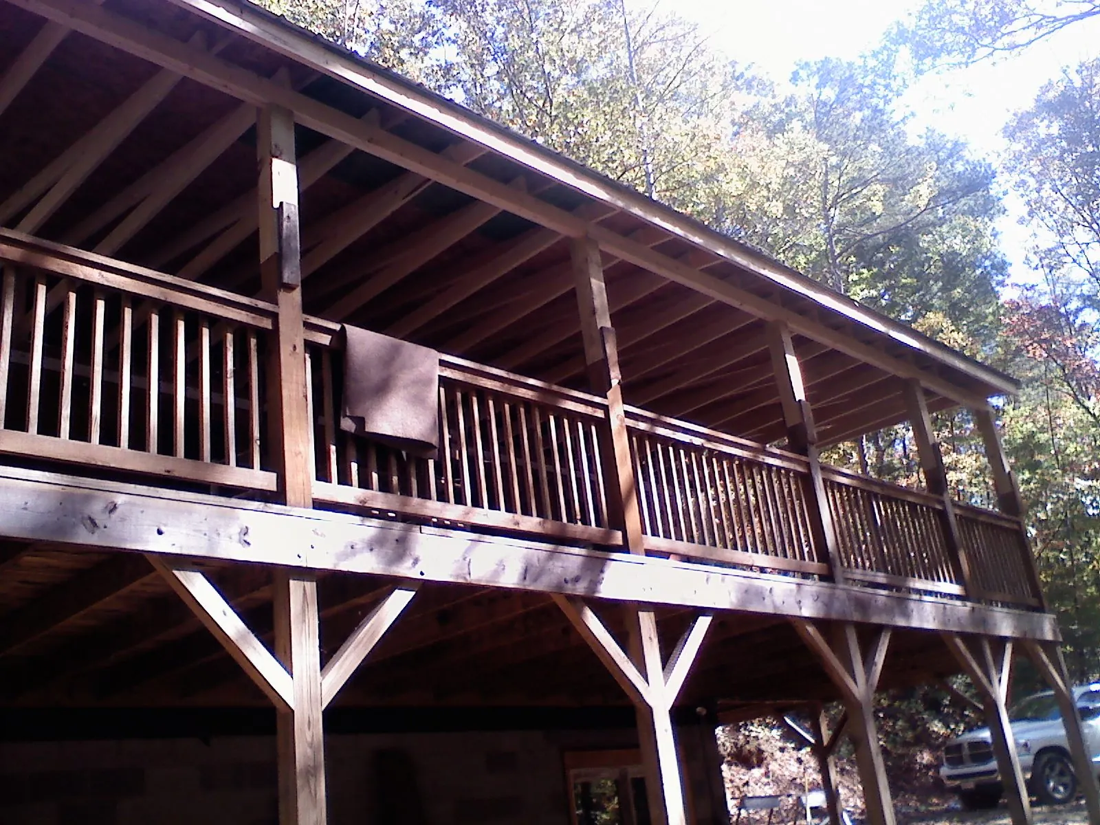 Timber framing under a new elevated porch and deck — Roof Leak Repair in Sloughhouse by Roofing Brothers